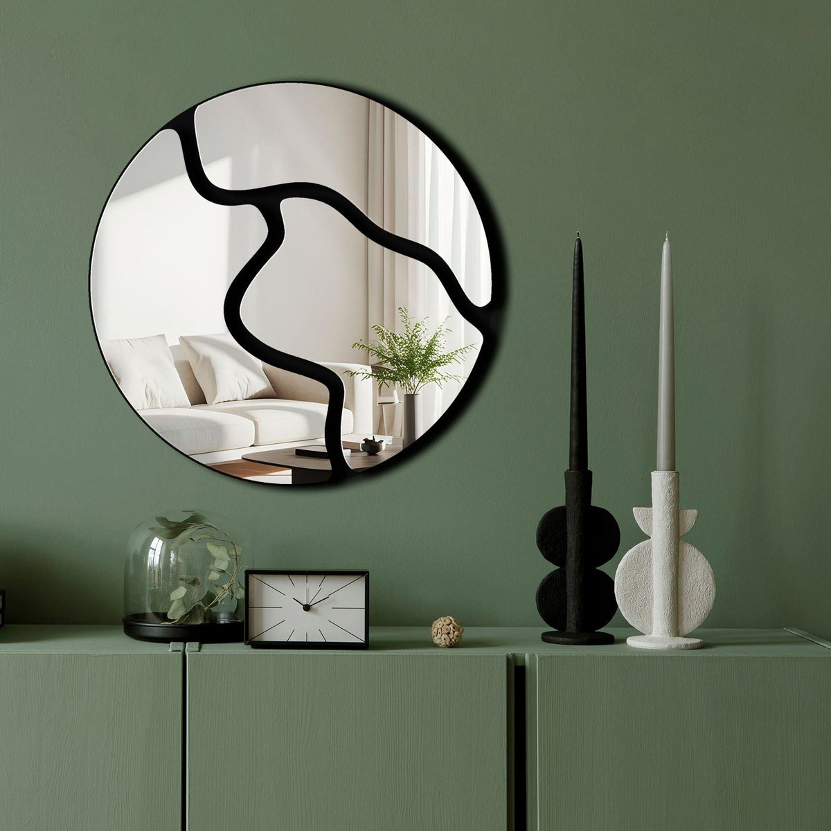 Oglindă decorativă, Ozgl507 - Silver, Argintiu
