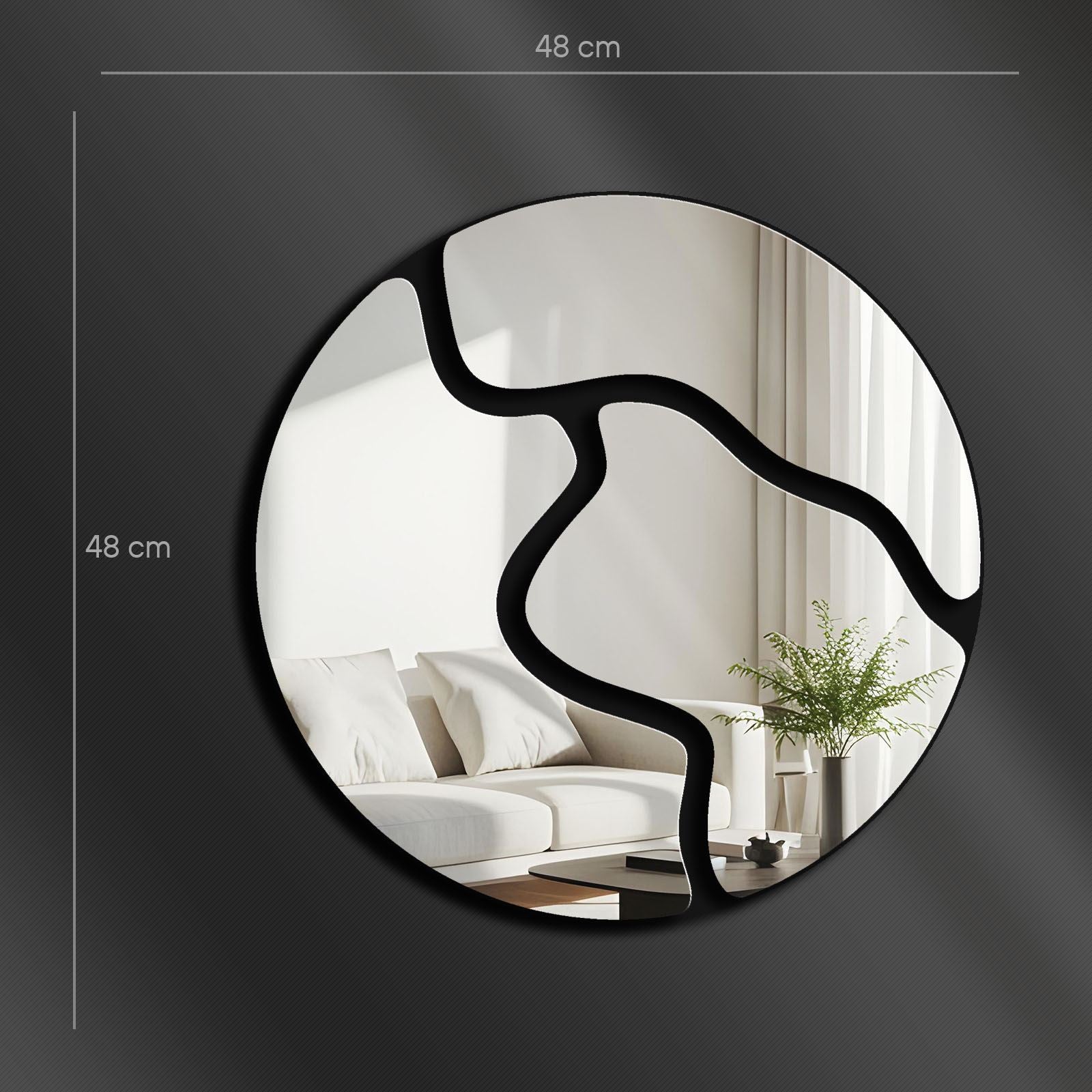Oglindă decorativă, Ozgl507 - Silver, Argintiu