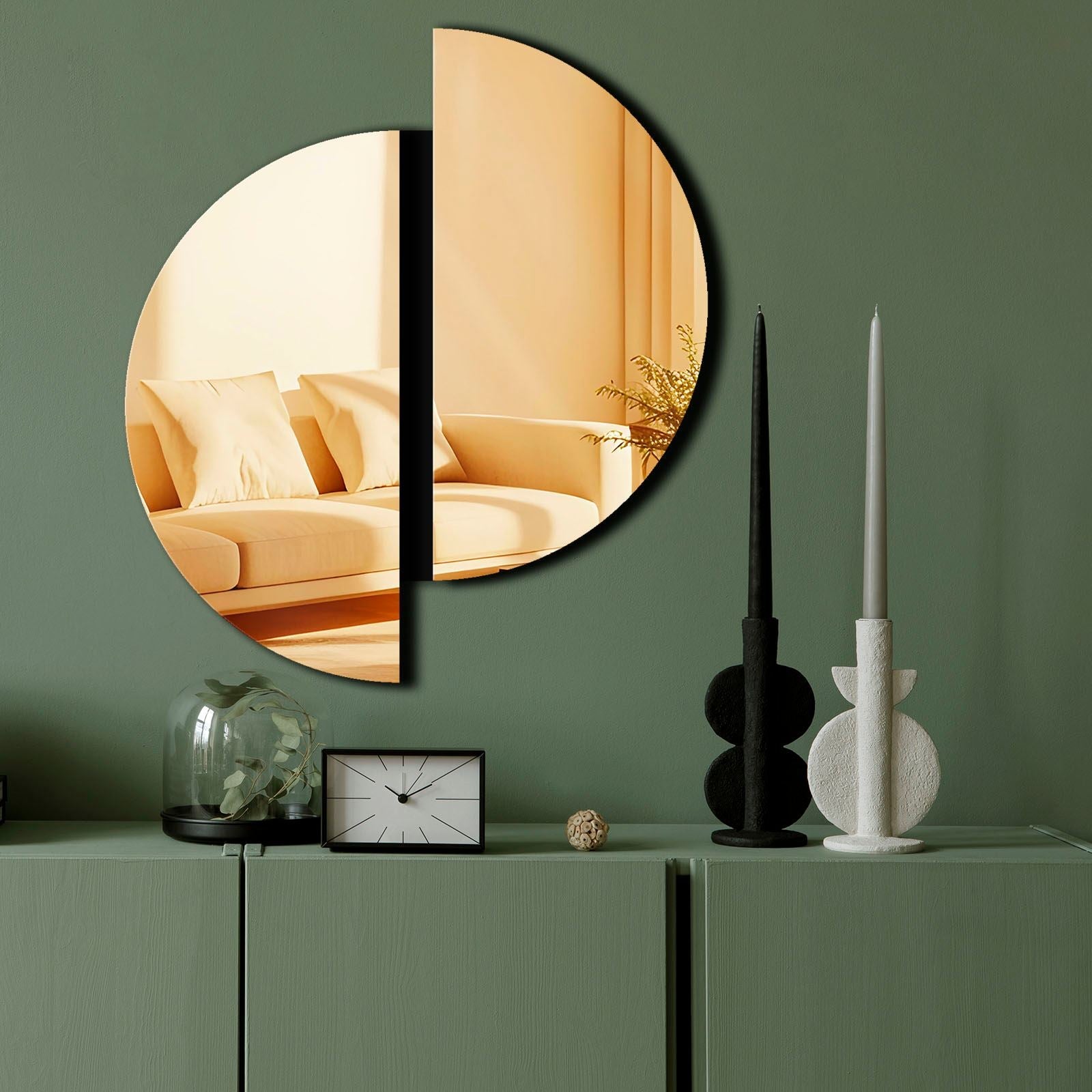 Oglindă decorativă, Ozgl522 - Gold, Auriu