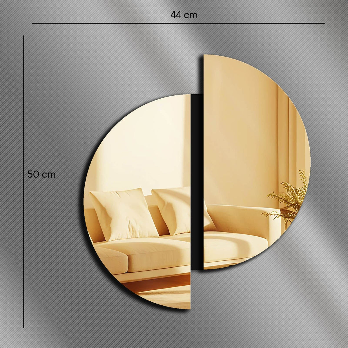Oglindă decorativă, Ozgl522 - Gold, Auriu