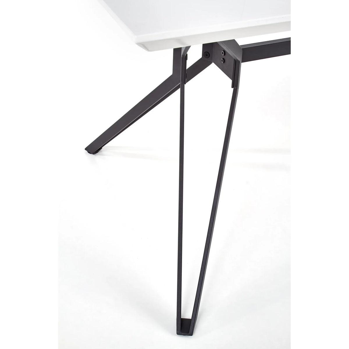 Masa PASCAL, alb/negru, 160x90x76 cm
