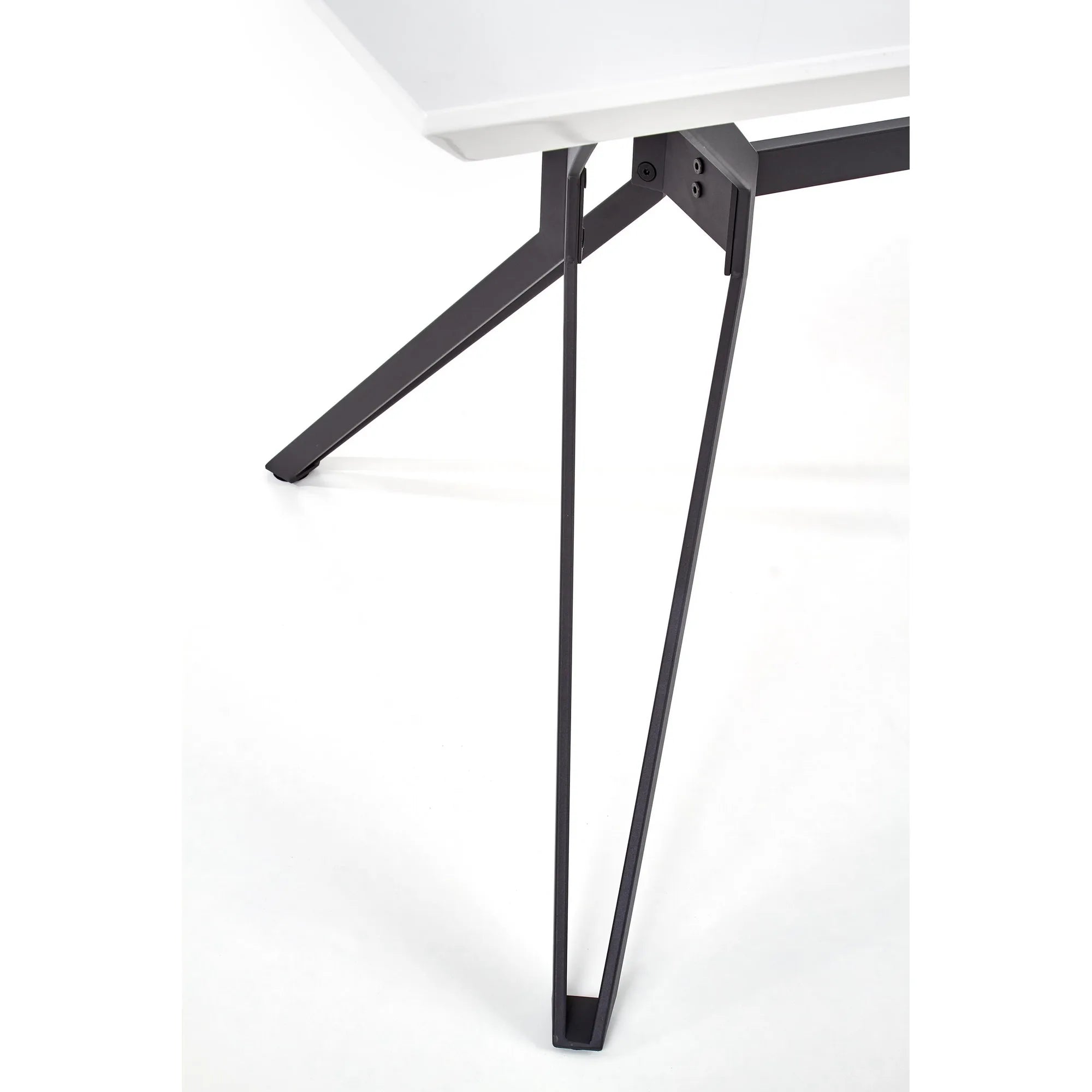 Masa PASCAL, alb/negru, 160x90x76 cm