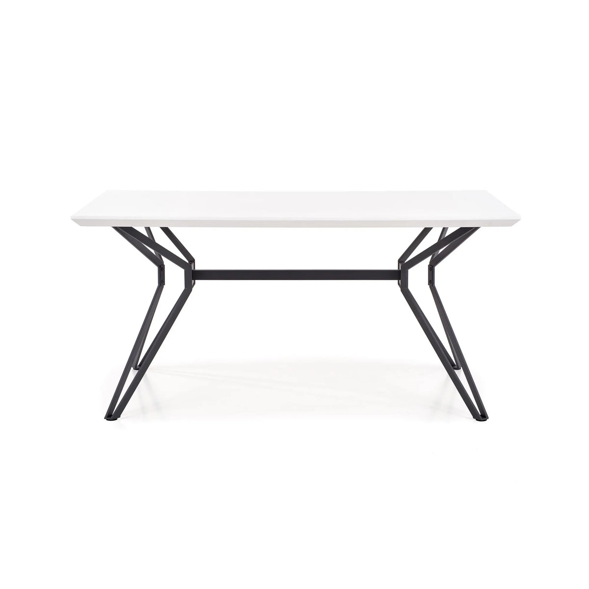 Masa PASCAL, alb/negru, 160x90x76 cm