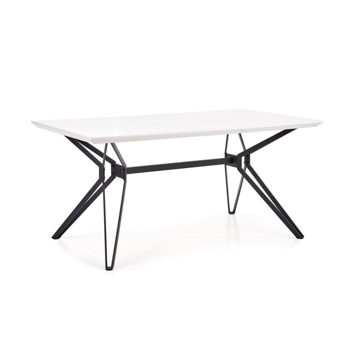 Masa PASCAL, alb/negru, 160x90x76 cm