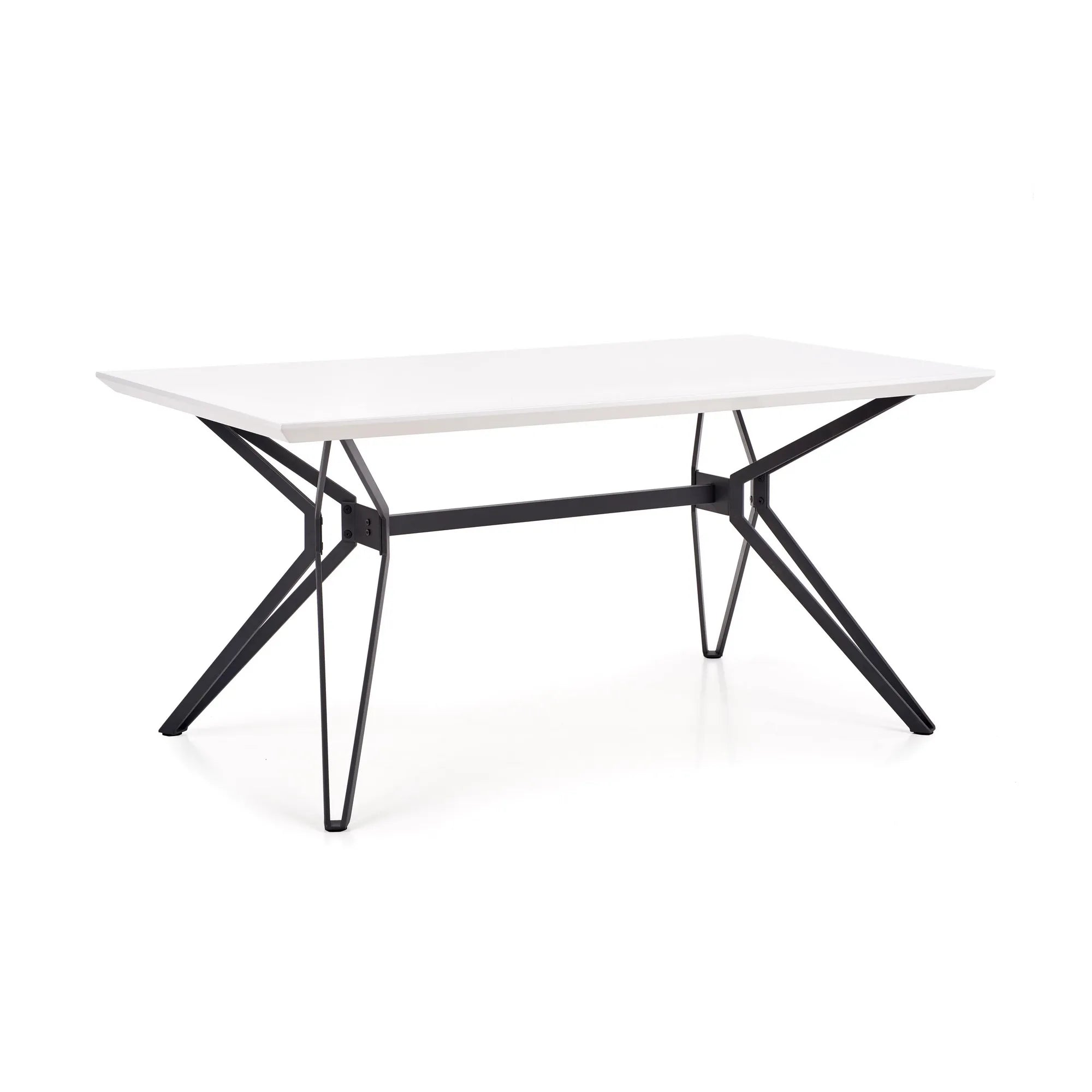 Masa PASCAL, alb/negru, 160x90x76 cm