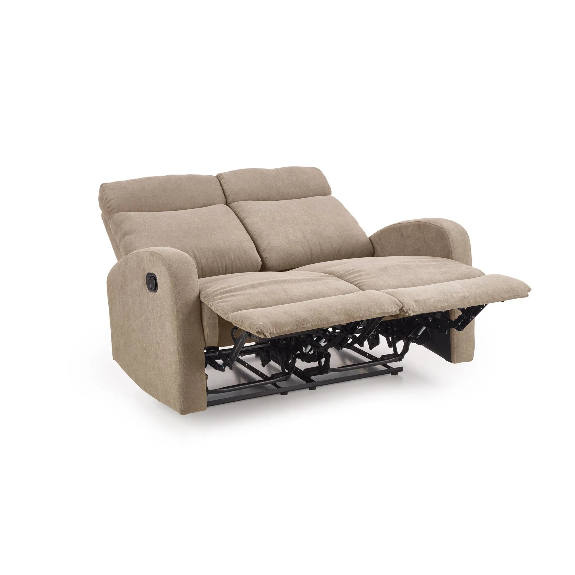 Canapea pliabila OSLO 2S, bej, stofa, 128x95/158x100 cm