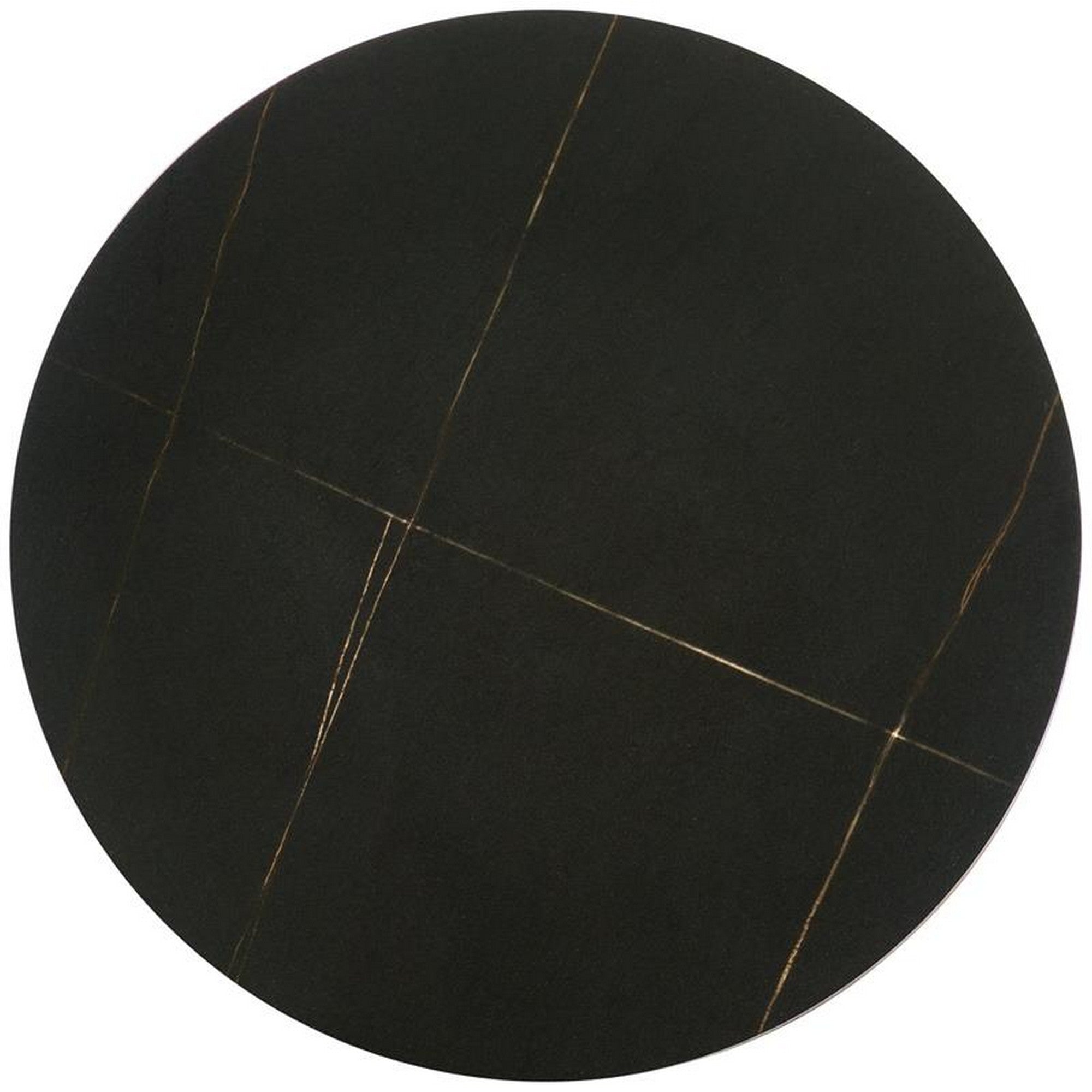 Masuta VERDE, negru, ceramica/metal, 40x40x52 cm