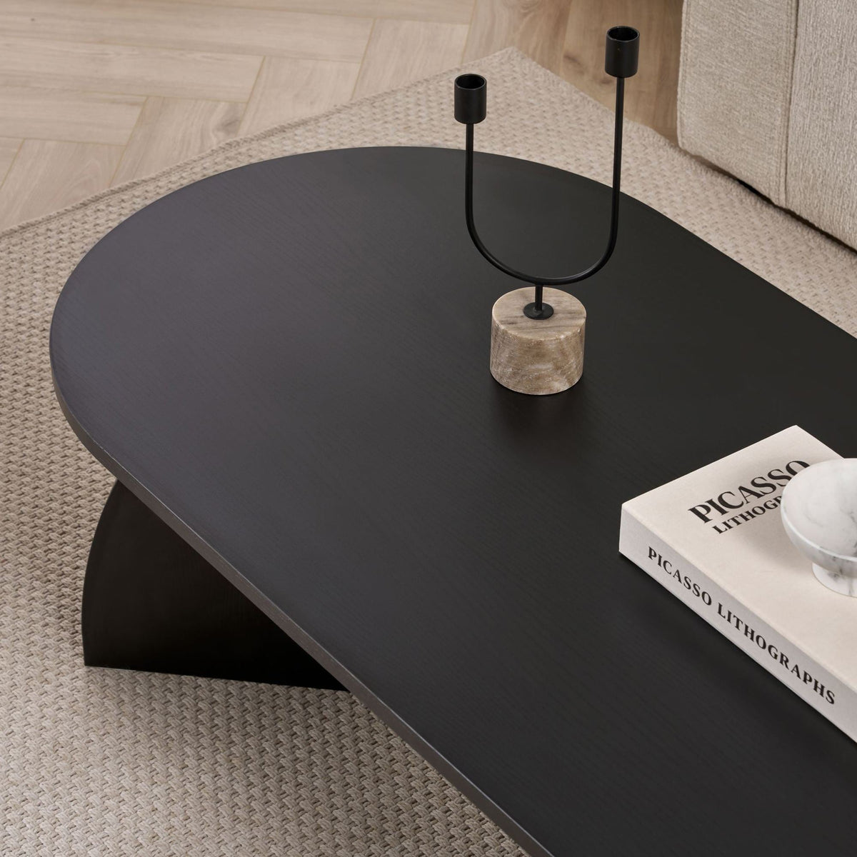 Măsuță de cafea, Melina - Wood Black, Lemn Negru