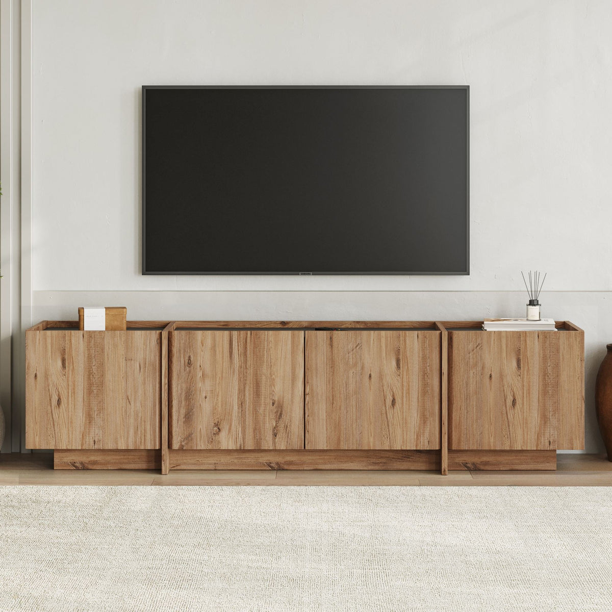 Comodă TV, Lowen - Atlantic Pine, Anthracite, Pin Atlantic / Antracit