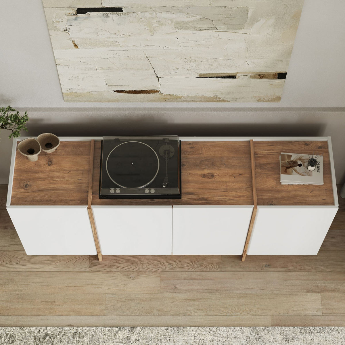 Consolă, Dorma - White, Atlantic Pine, Alb / Pin Atlantic