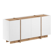 Comodă DORMA, alb/pin, PAL melaminat, 180x45x80 cm