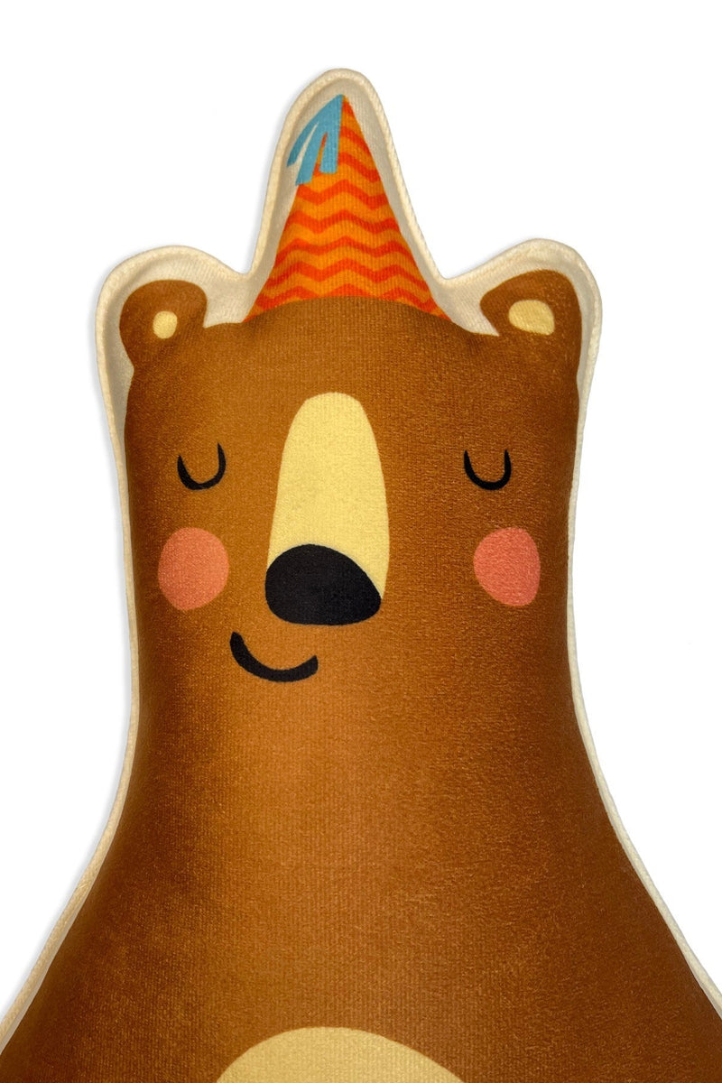 Perna CUTE BEAR, maro, poliester, 31x50 cm