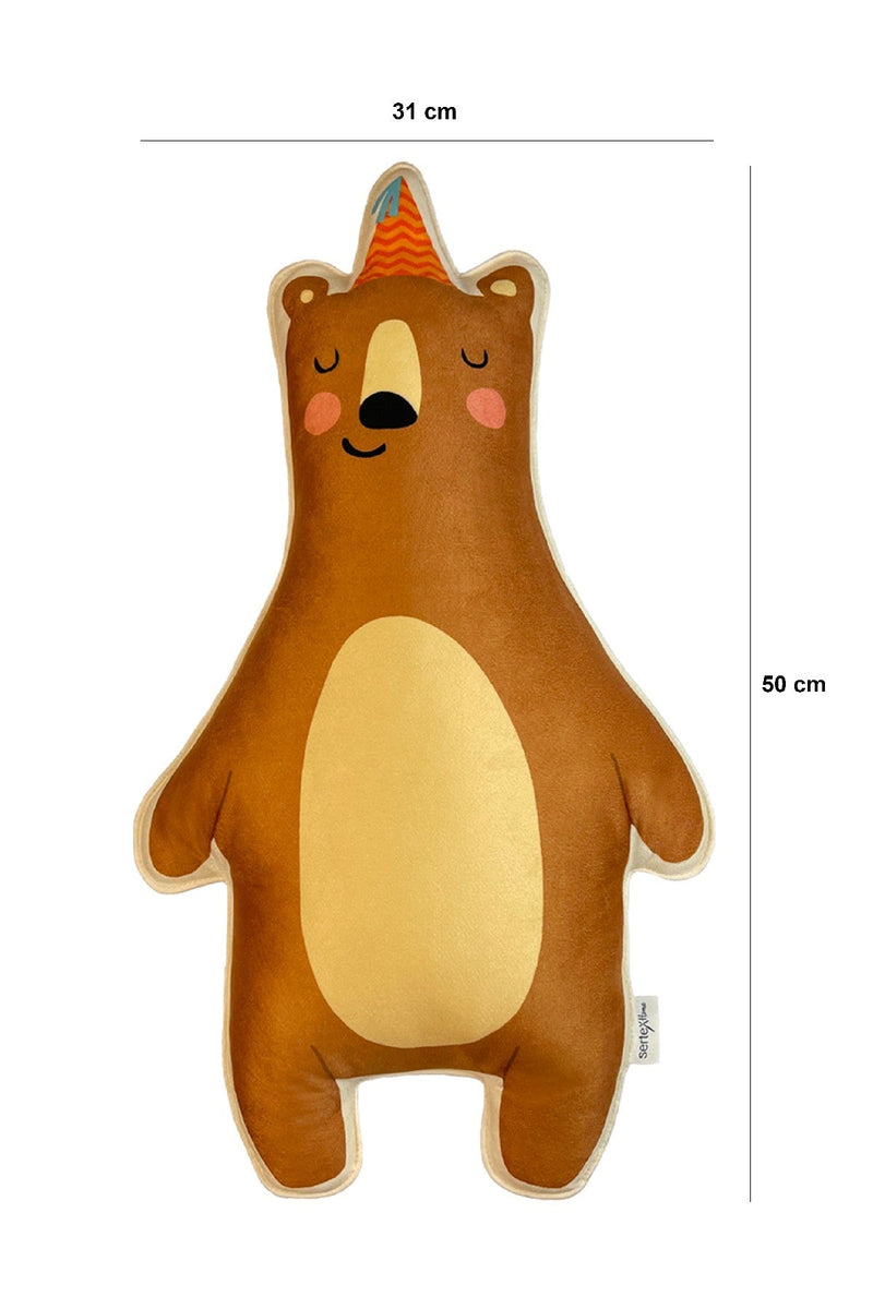 Perna CUTE BEAR, maro, poliester, 31x50 cm