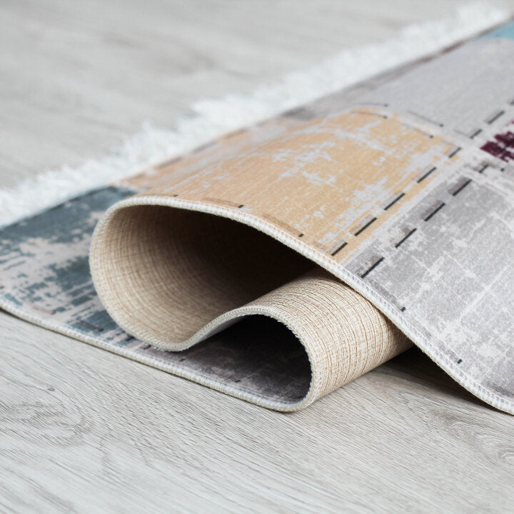 Covor FIBRI, 80x150 cm, forma dreptunghiulara, poliester, multicolor