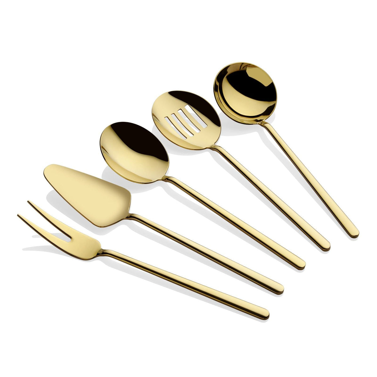 Set de servire (5 piese), Allegra - Gold, Auriu
