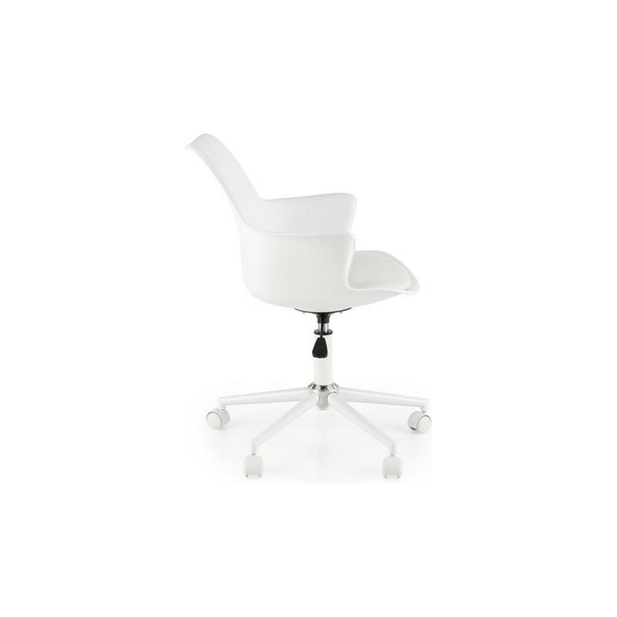 Scaun birou GASLY, alb, piele ecologica, 62x64x80/92 cm