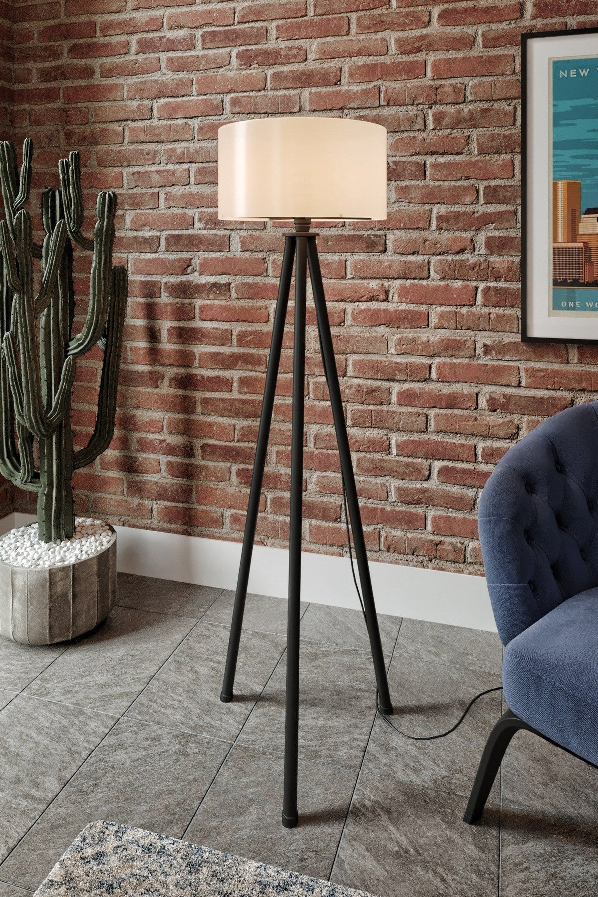 Lampadar, KS-11101, Crem / Negru
