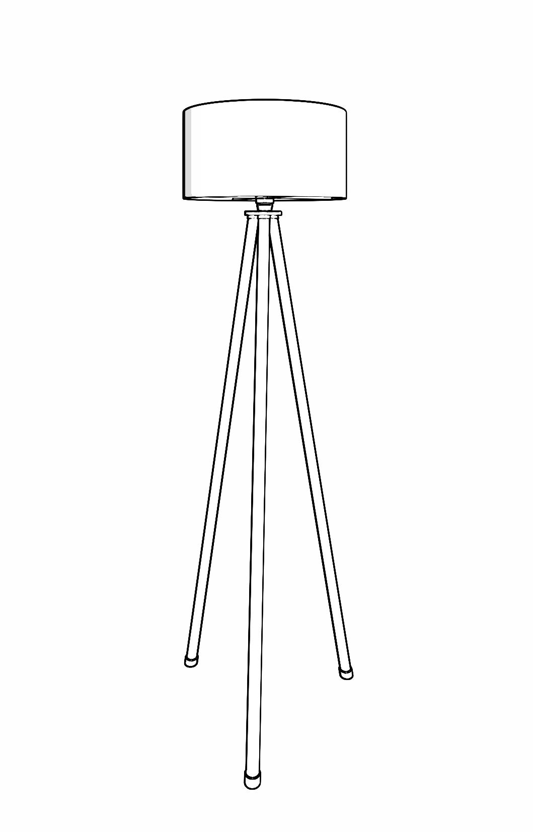Lampadar, KS-11101, Crem / Negru