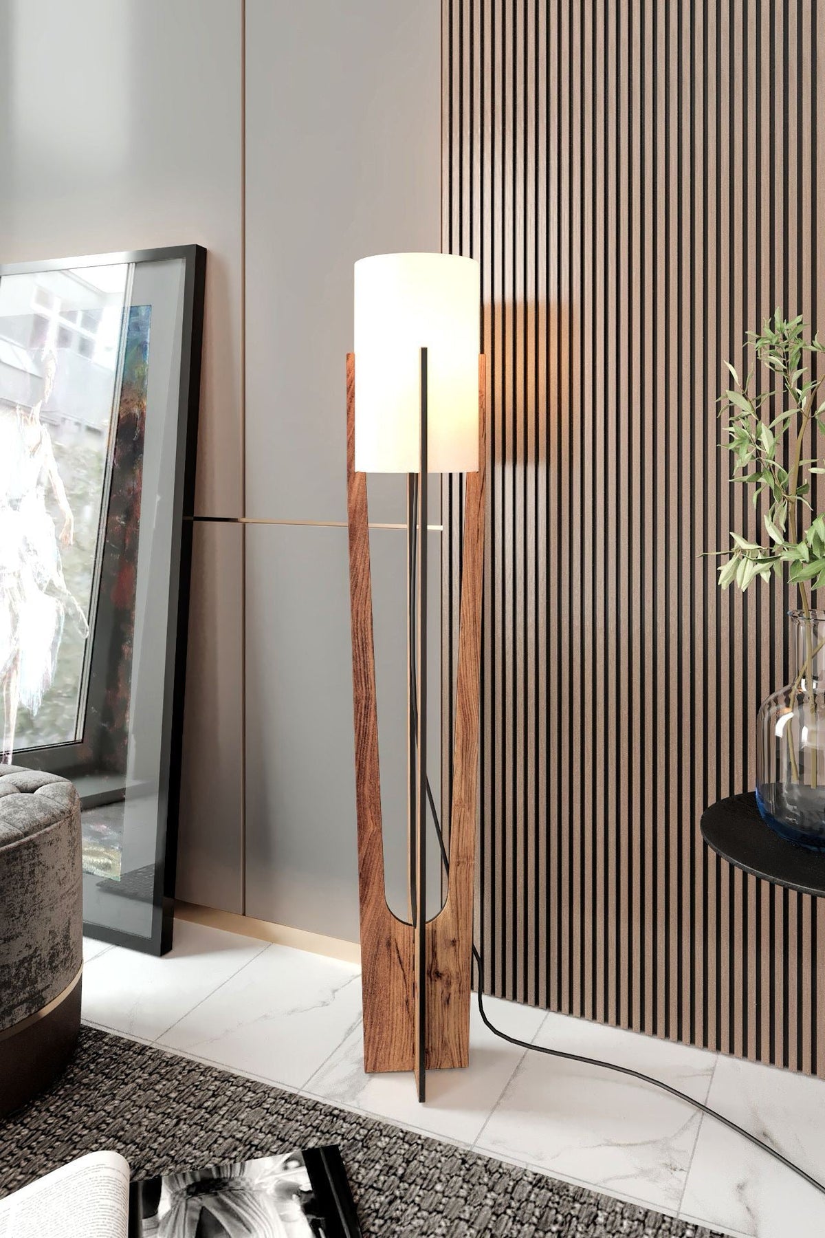 Lampadar, Minimalist - Walnut, Nuc