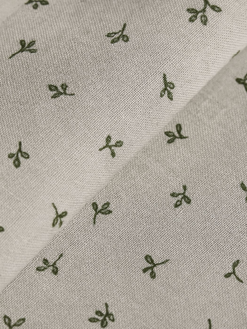 Set lenjerie pat single ranforce, Olive, Verde