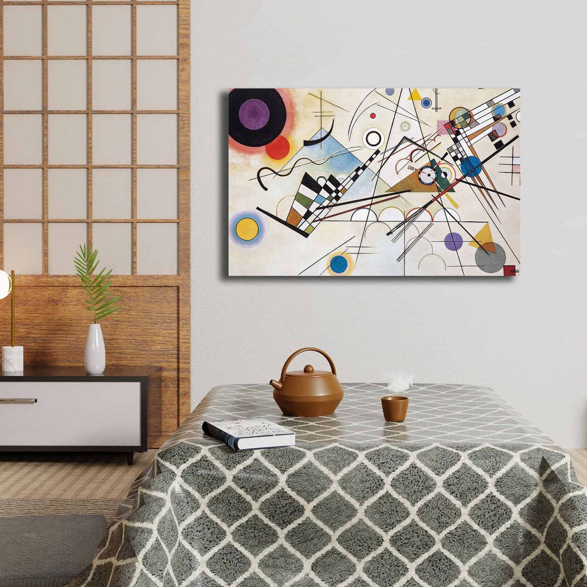 Tablou decorativ pe pânză, 4570KANDINSKY006, Multicolor