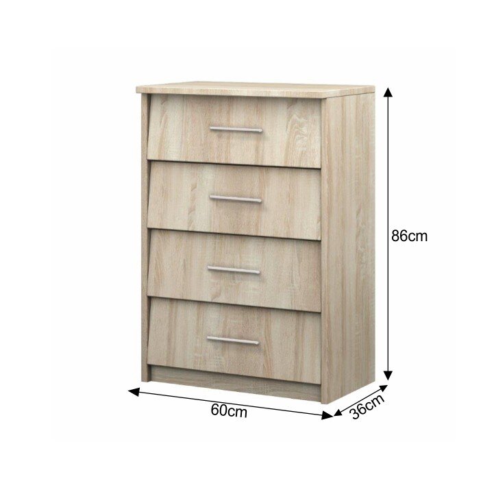 Pantofar NARIO TYP 1, stejar sonoma, DTD laminat, 60x36x86 cm
