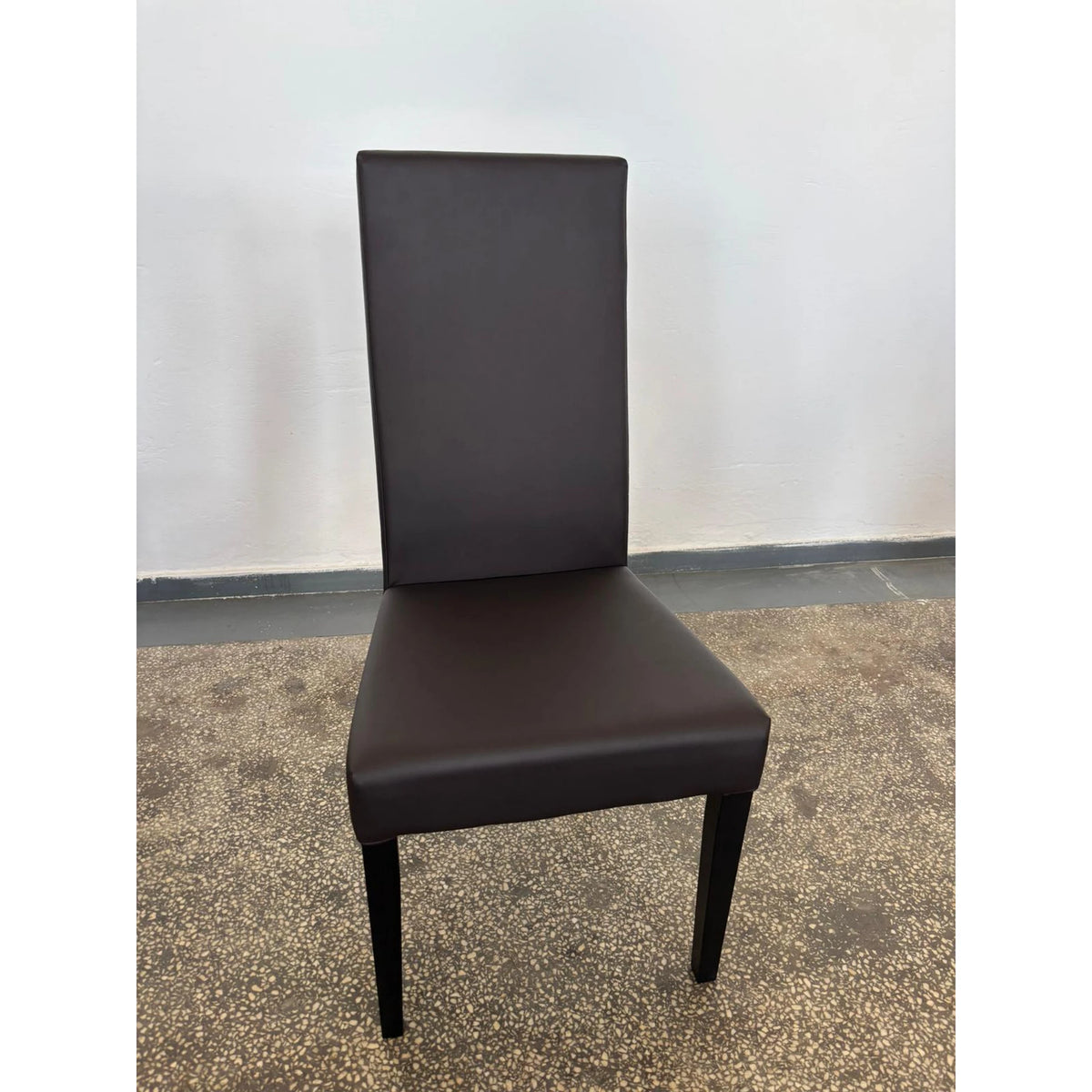 PRODUS RESIGILAT - Scaun ERGO, maro/wenge, piele ecologica/lemn, 45x52x103 cm