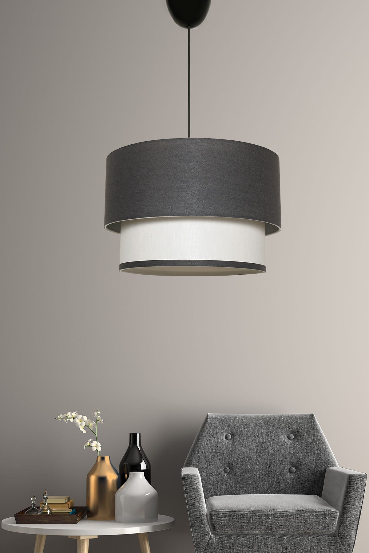 Candelabru, SP286, Antracit / Alb