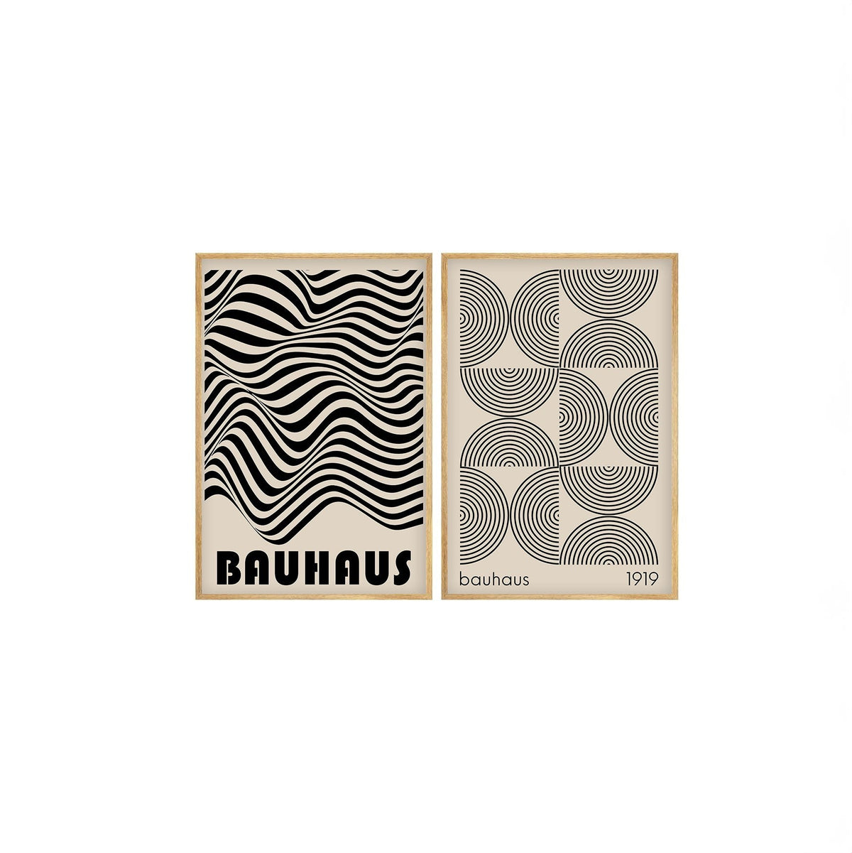 Tablou decorativ MDF cu ramă (2 piese), Huhu247 - 50 x 70, Multicolor