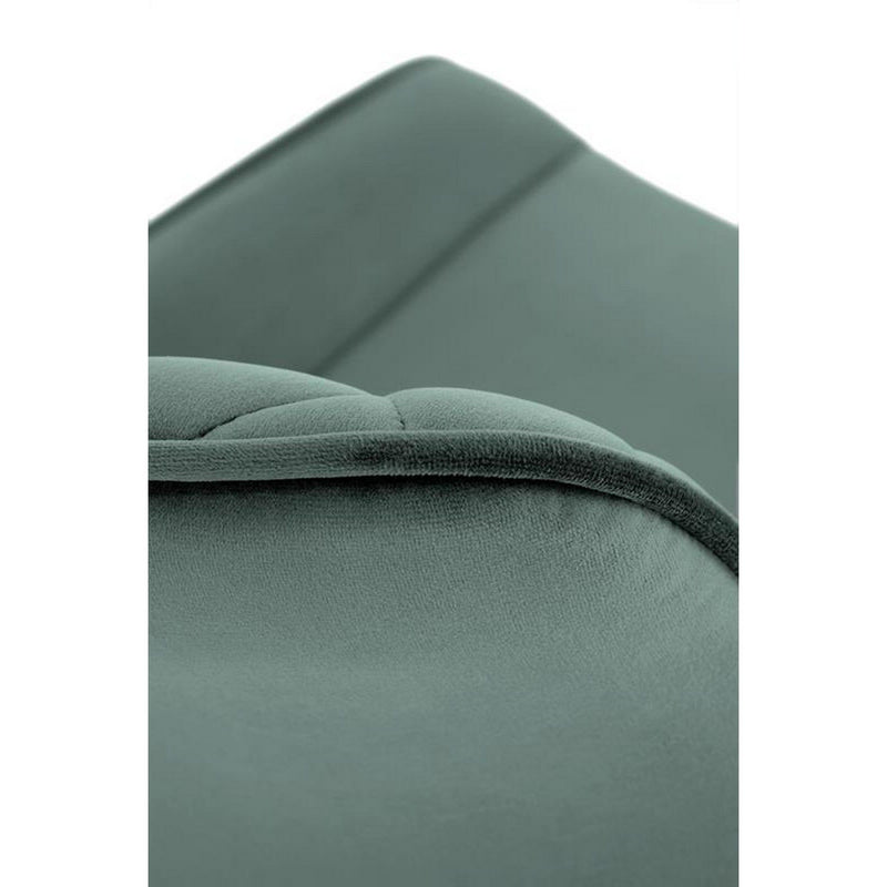 Scaun tapitat K520, verde/negru, stofa catifelata, 45x63x80 cm