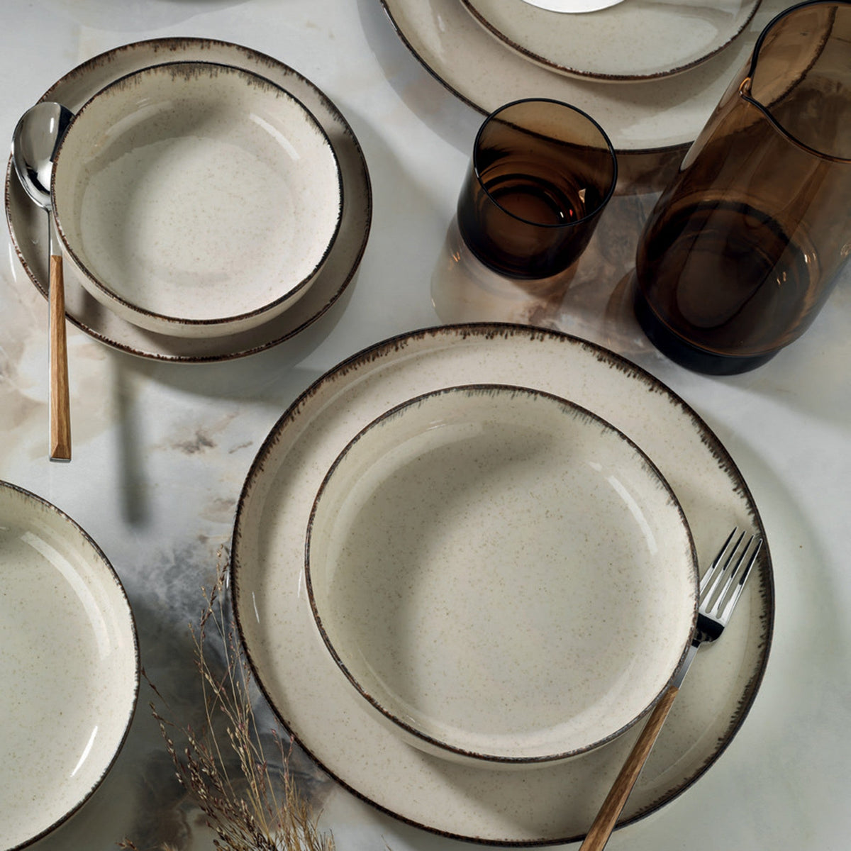 Set veselă (24 piese), MOD24Y2730P02 - Cinnamon, Scorțișoară