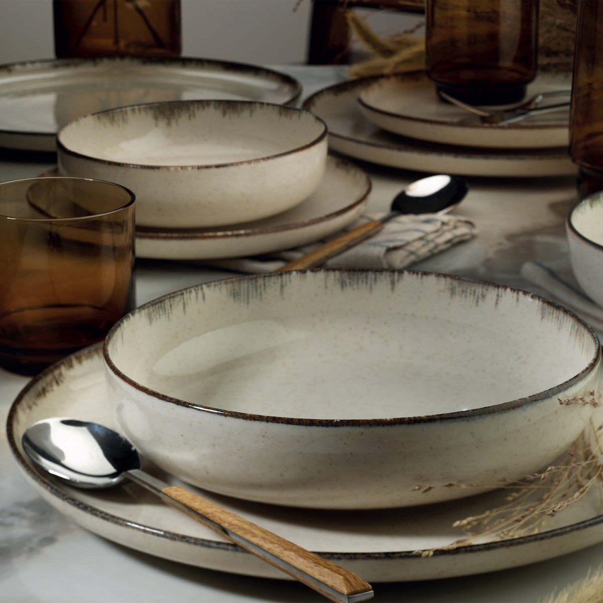 Set veselă (24 piese), MOD24Y2730P02 - Cinnamon, Scorțișoară