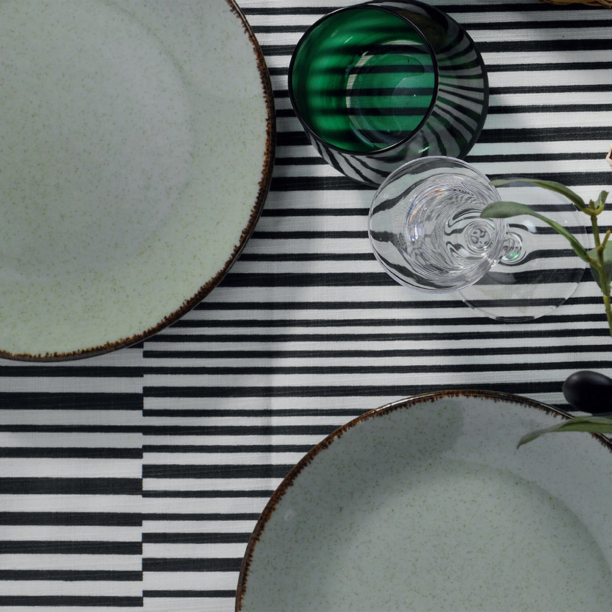 Set veselă (24 piese), MOD24Y2730P03, Verde