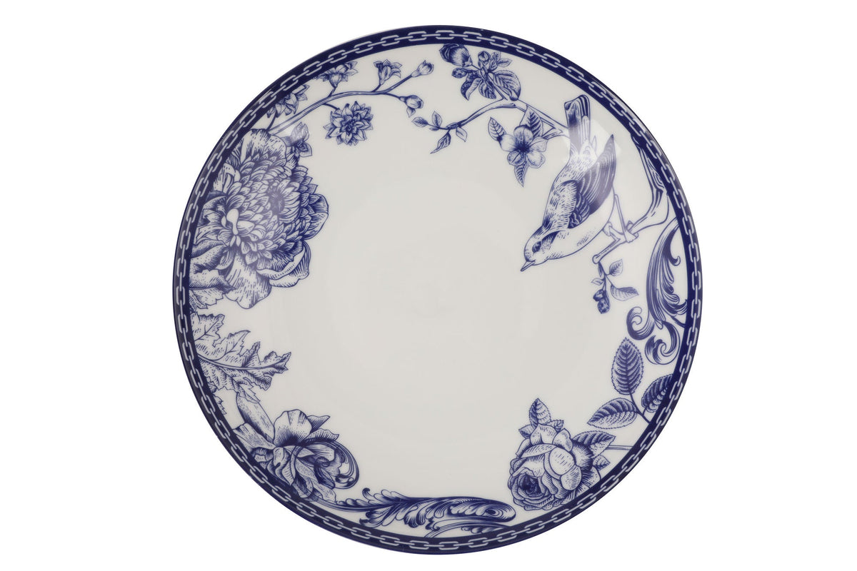 Set veselă (24 piese), ZG24Y2420939016, Albastru / Alb