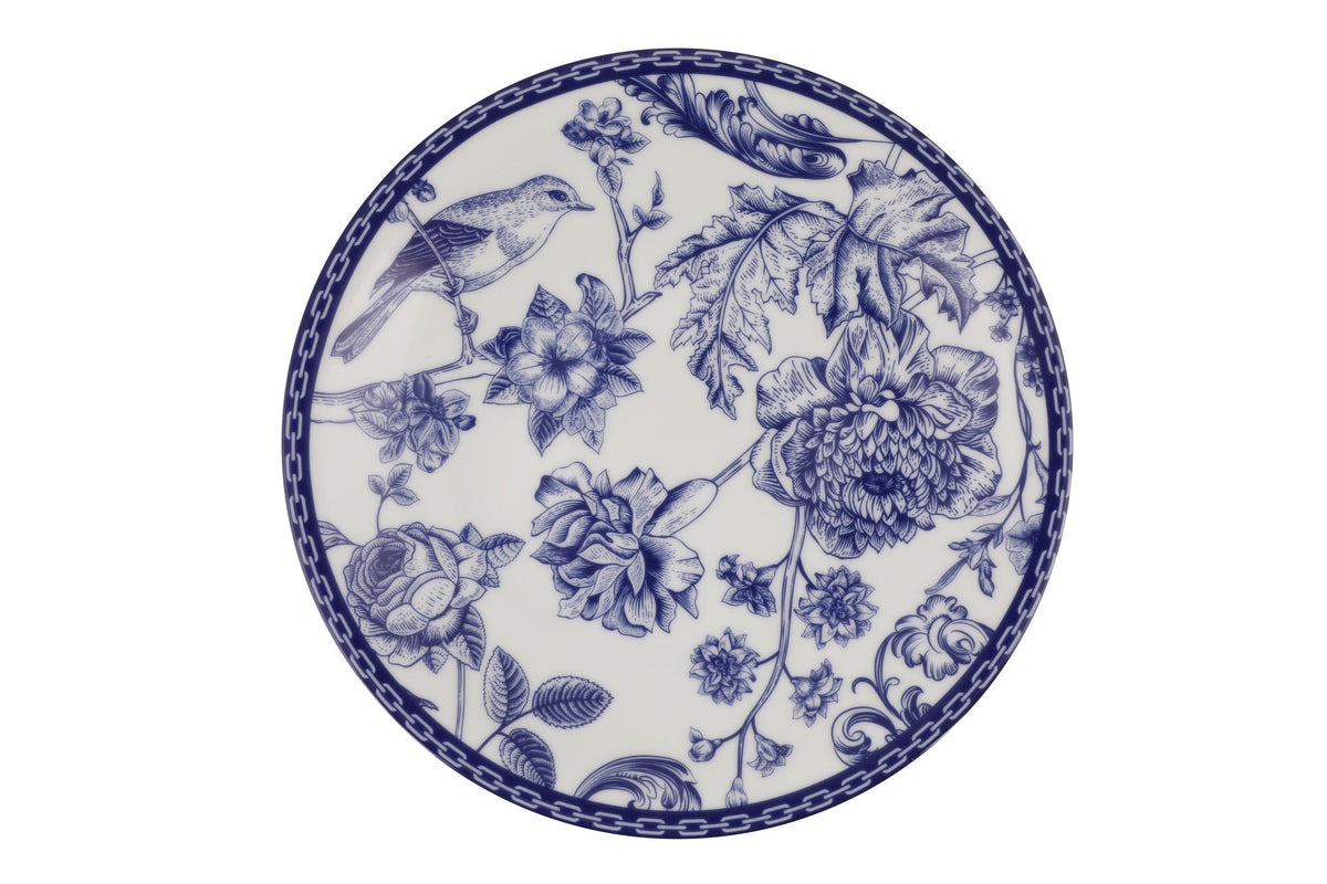Set veselă (24 piese), ZG24Y2420939016, Albastru / Alb