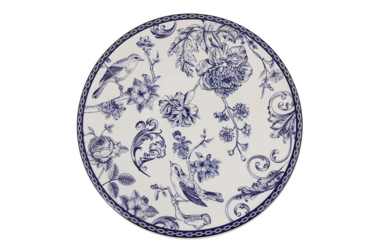 Set veselă (24 piese), ZG24Y2420939016, Albastru / Alb