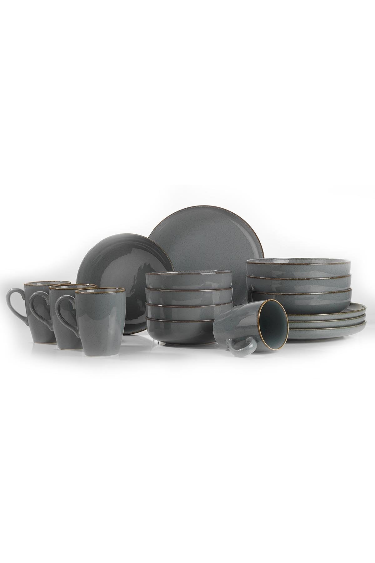 Set veselă (16 piese), MOD16Y2730P01, Albastru