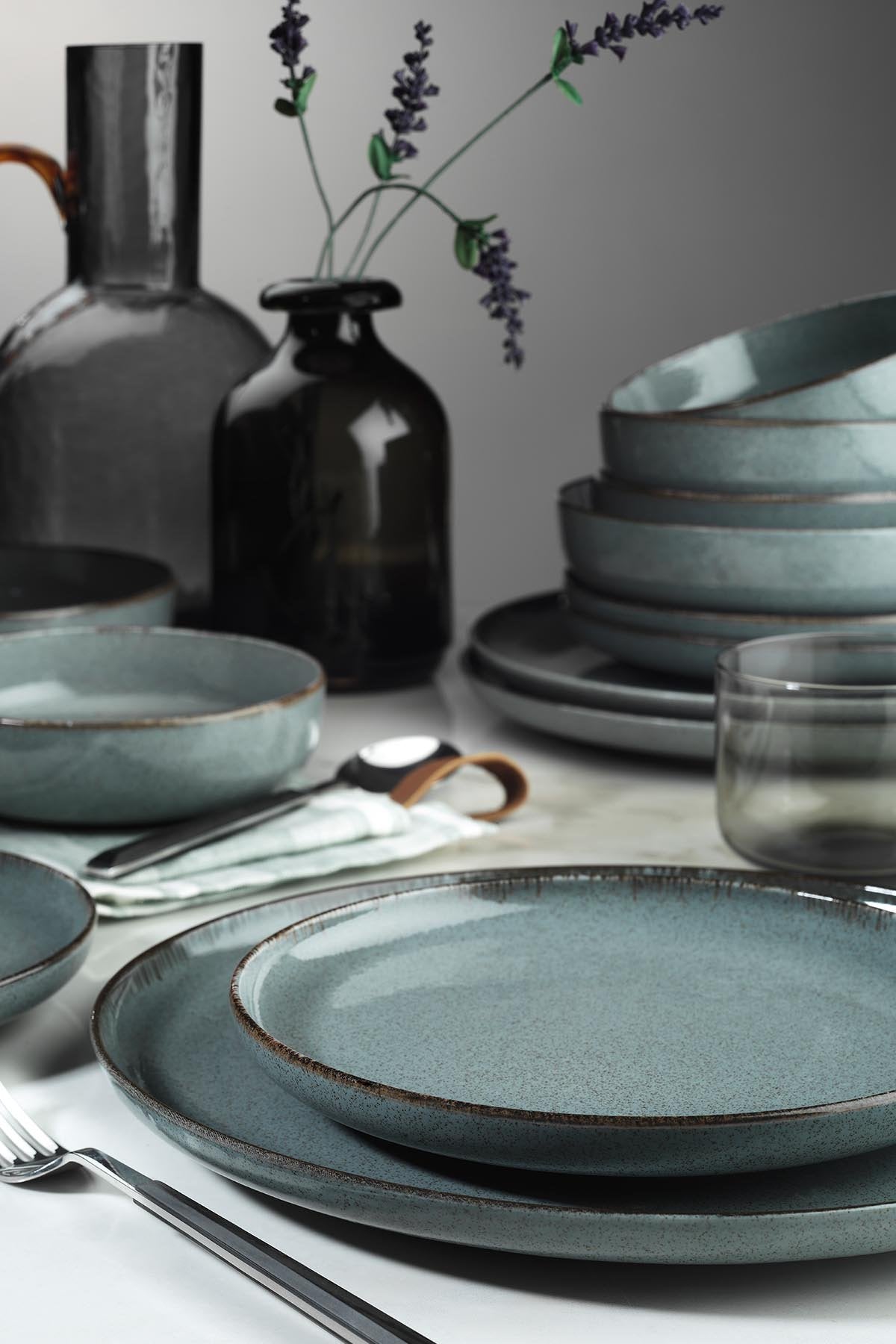 Set veselă (16 piese), MOD16YS730P01, Albastru