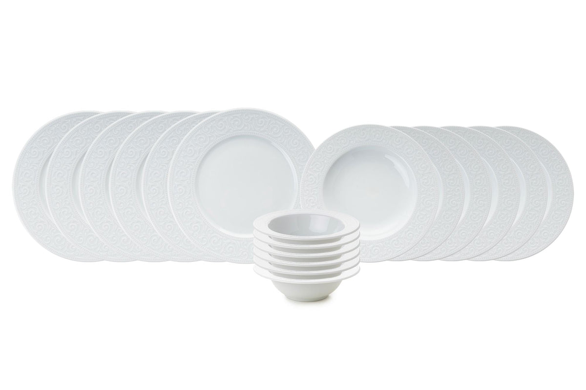 Set veselă (18 piese), ACL18Y400, Alb