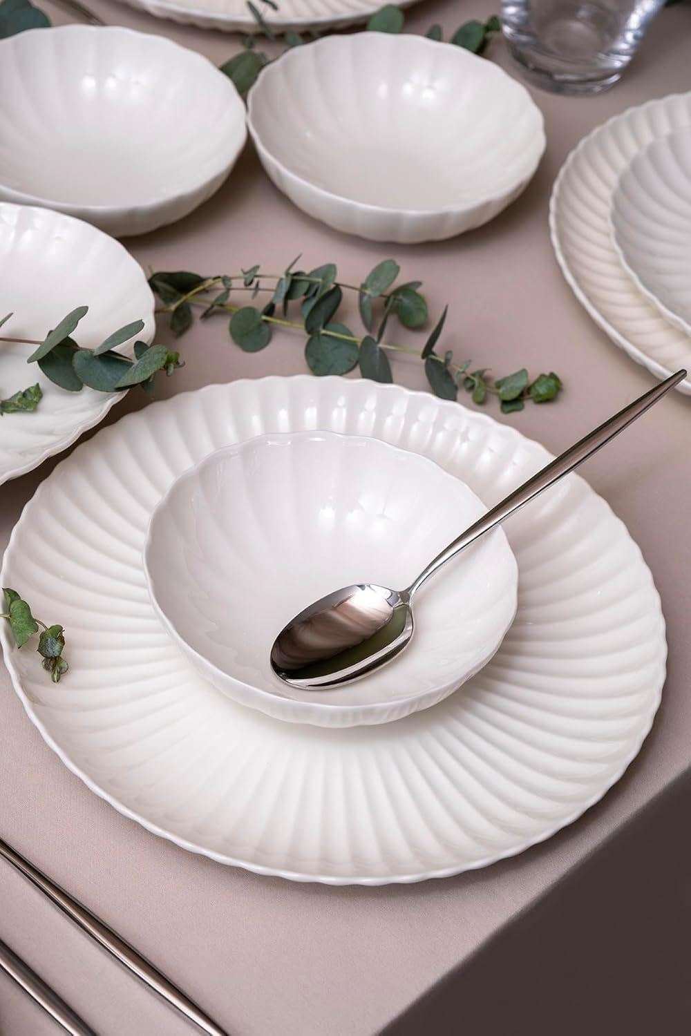 Set veselă (18 piese), BNLZF18Y4C00, Alb