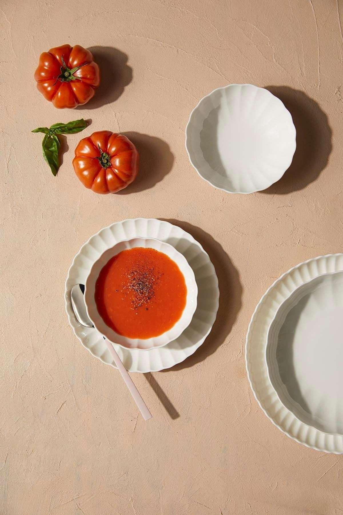Set veselă (18 piese), BNLZF18Y4C00, Alb