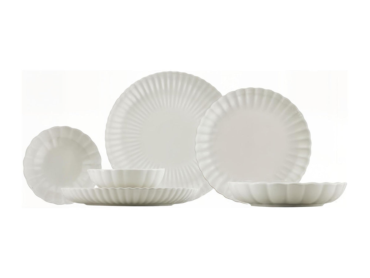 Set veselă (18 piese), BNLZF18Y4C00, Alb