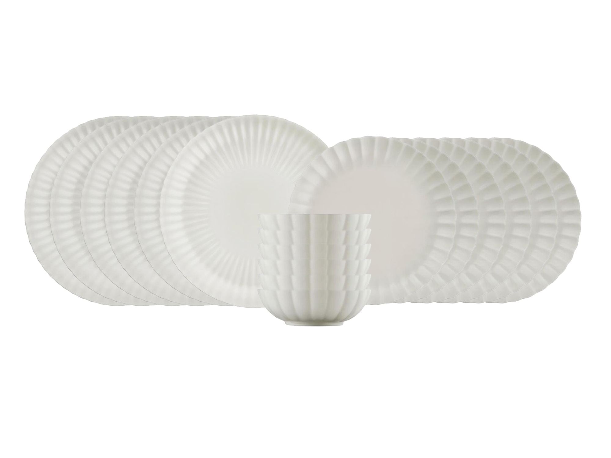 Set veselă (18 piese), BNLZF18Y4C00, Alb