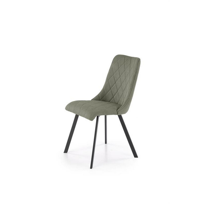 Scaun K561, verde/negru, stofa clasica/metal, 44x58x85 cm