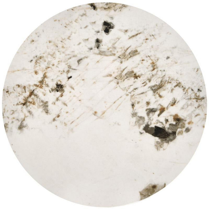 Masuta VERDE, alb, ceramica/metal, 40x40x52 cm