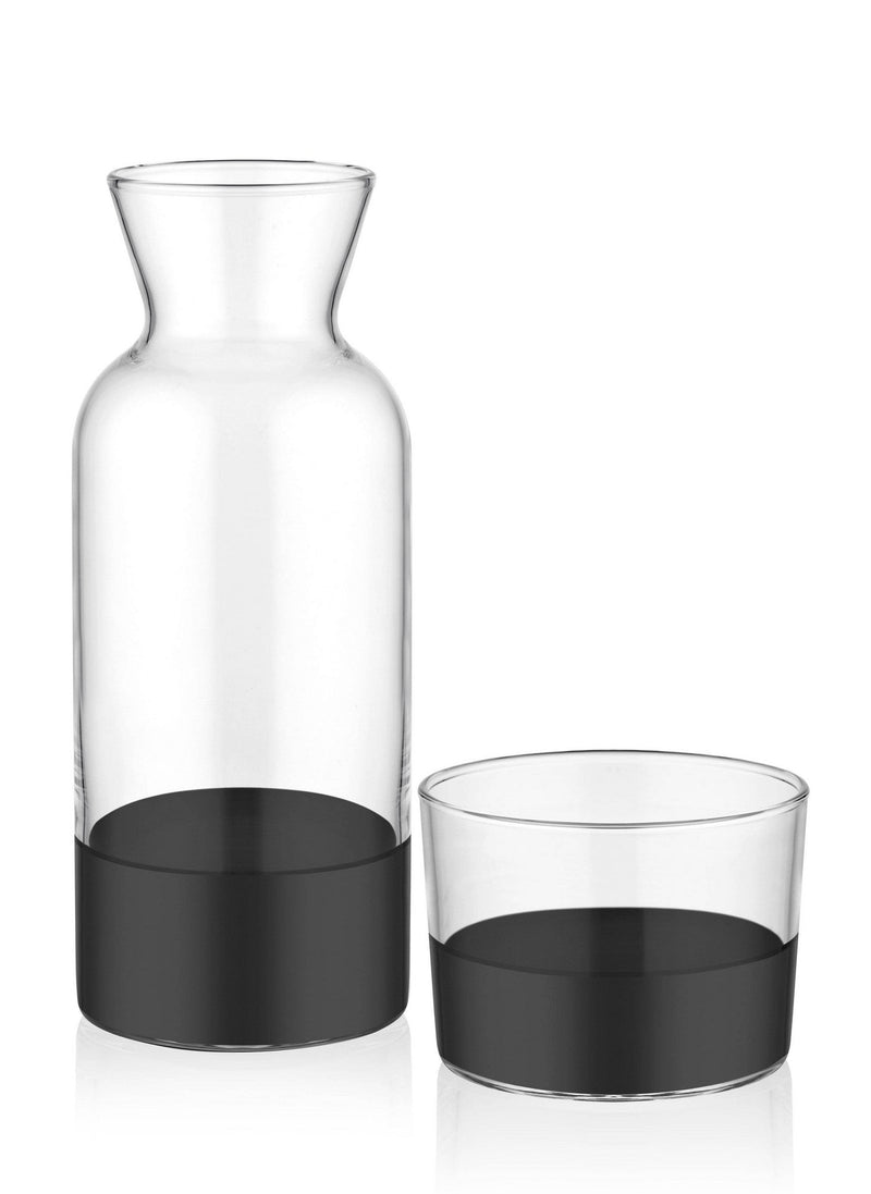 Carafa DRK0007, transparent/negru, sticla, 620 ml