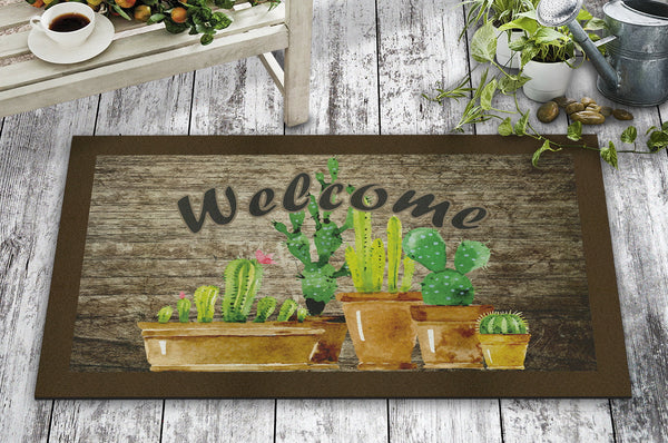 Covor intrare CACTUS, 45x70 cm, forma dreptunghiulara, pasla/PVC, multicolor