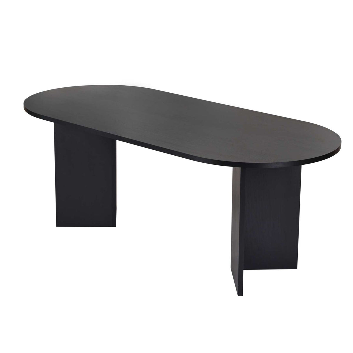 Masă dining, Sabella - Wood Black, Lemn Negru