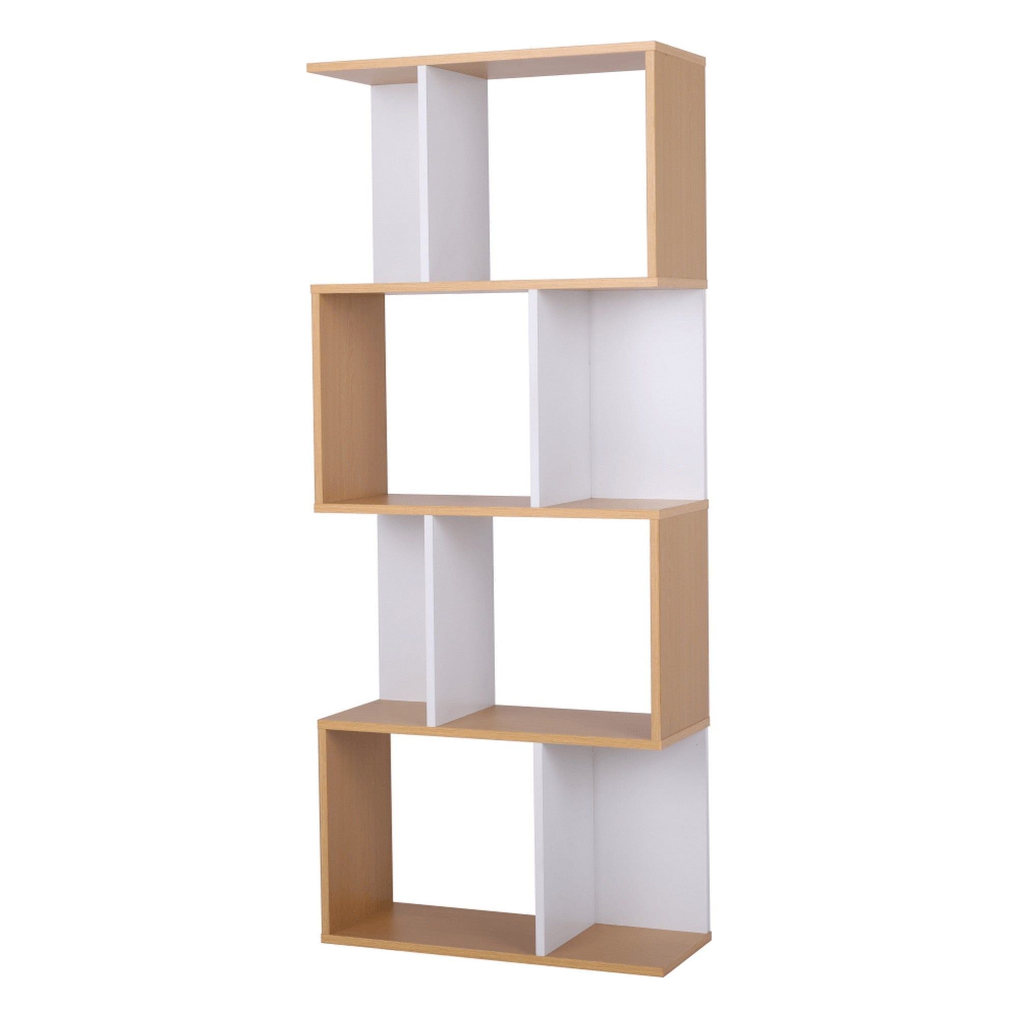 Bibiloteca ERDEM NEW TYP 2, pin/alb, DTD laminat, 60x24x145 cm