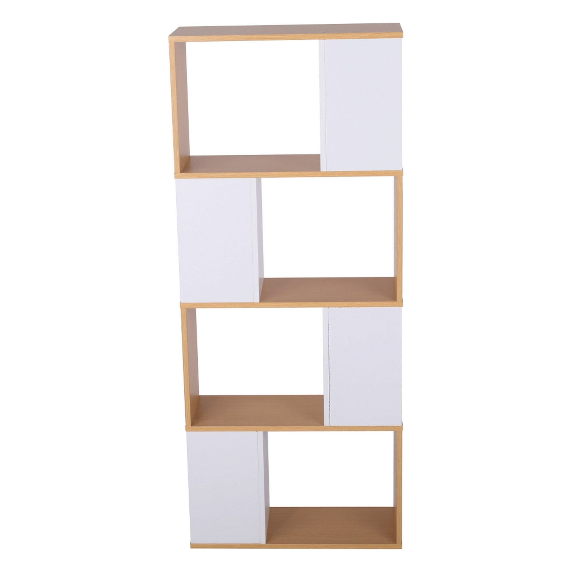 Bibiloteca ERDEM NEW TYP 2, pin/alb, DTD laminat, 60x24x145 cm